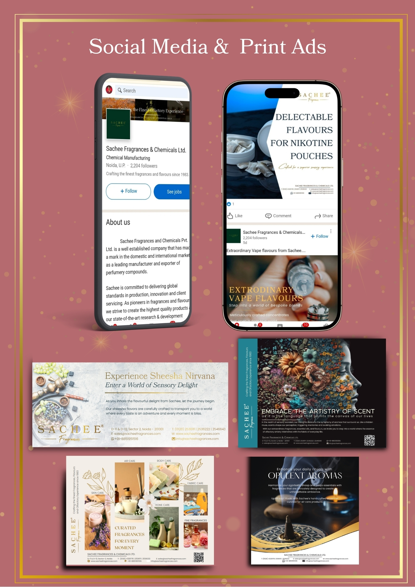 Sachee Social & Print Ads